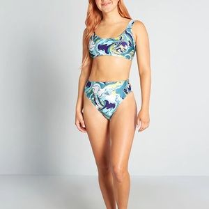 (B21) NEW ModCloth The Franky High-Waisted Bikini Bottoms ONLY, Size 2X, NWOT